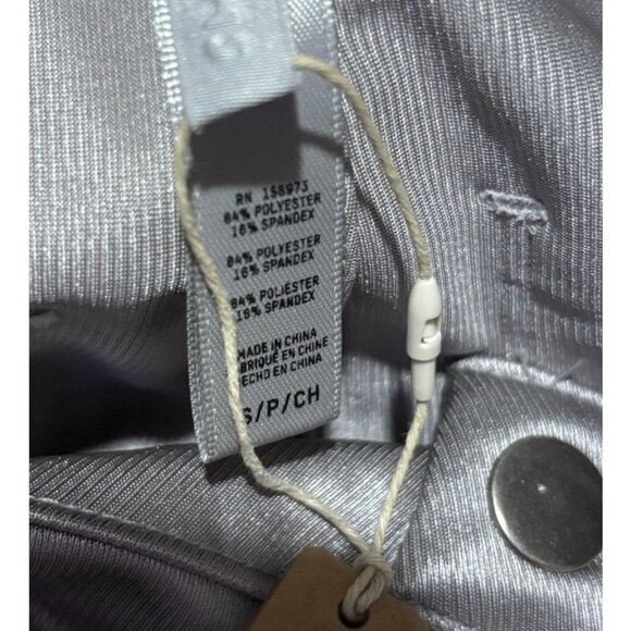 NWT SKIMS Disco Pants Metallic Silver Hot Pants Rave Clubbing Indie Sleaze Y2k - Picture 5 of 11